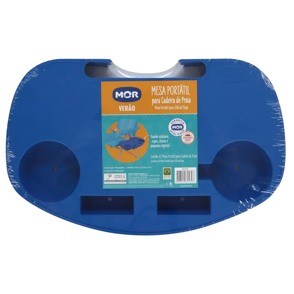 Mesa Portátil para Cadeira de Praia Azul - Image 2