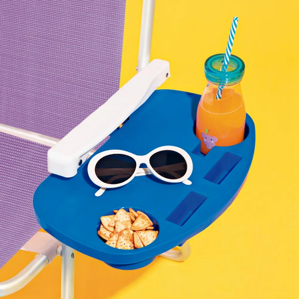 Mesa Portátil para Cadeira de Praia Azul - Image 3