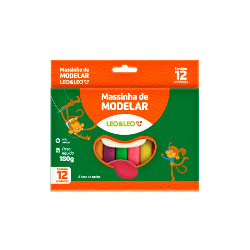 Massinha de Modelar 180g 12 Cores