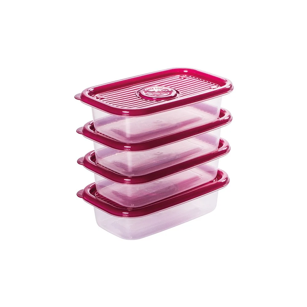 Conjunto 4 Potes Pop Retangular 520ml - Image 3