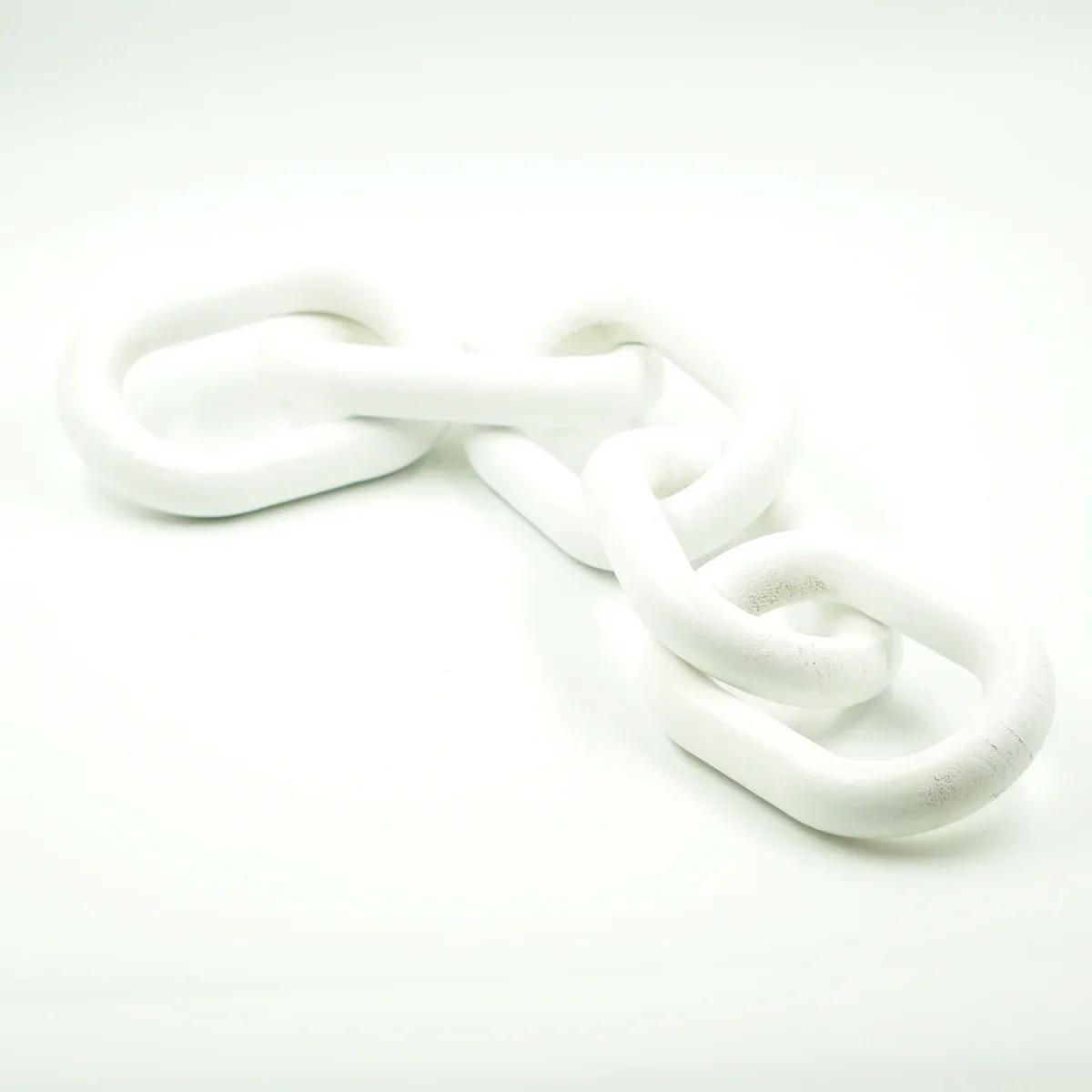 Corrente de Madeira 5 Elos Branco 10x55cm